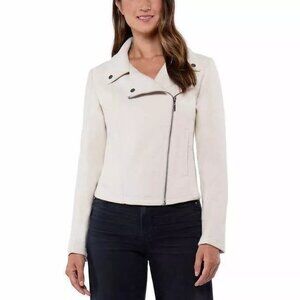 Matty M Ladies' Knit Moto Jacket - Tan (Natural) Size XXL